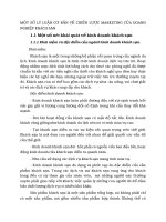 MỘT SỐ LÝ LUẬN CƠ BẢN VỀ CHIẾN LƯỢC MARKETING CỦA DOANH NGHIỆP KHÁCH SẠN