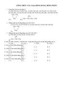 CTCT.Đồng đẳng.Đồng phân