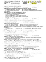 Đề kiểm tra HKI lớp 12