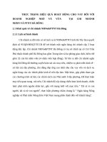 THỰC TRẠNG HIỆU QUẢ HOẠT ĐỘNG CHO VAY ĐỐI VỚI DOANH NGHIỆP NHỎ VÀ VỪATẠI CHI NHÁNH NHNN VÀ PTNT HÀ ĐÔNG