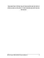 TÌNH HÌNH THỰC TẾ CÔNG TÁC KẾ TOÁN NGUYÊN LIỆU VẬT LIỆU VÀ CÔNG CỤ DỤNG CỤ TẠI CÔNG TY TNHH THƯƠNG MẠI SX DV VẬN TẢI PHÚ QUANG