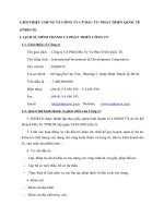 GIỚI THIỆU CHUNG VỀ CÔNG TY CP ĐẦU TƯ