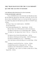 THỰC TRẠNG HẠCH TOÁN TIÊU THỤ VÀ XÁC ĐỊNH KẾT QUẢ TIÊU THỤ TẠI CÔNG TY MATEXIM