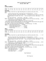 dap an ma tran kiem tra hk 2