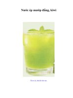 Nước ép mướp đắng, kiwi