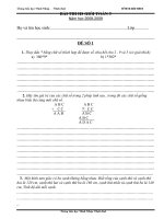 DE THIHS gioi Toan 5    DE SO I