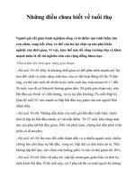 Những điều chưa biết về tuổi thọ