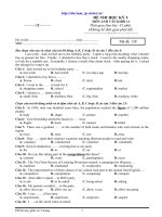 Đề ôn tập Anh_11 Kỳ 1 số 8