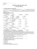 đề HKI- THCS TT CHỢ MỚI-BKAN