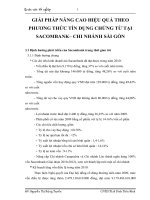 GIẢI PHÁP NÂNG CAO HIỆU QUẢ THEO   PHƯƠNG THỨC TÍN DỤNG CHỨNG TỪ TẠI SACOMBANK