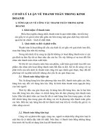 CƠ SỞ LÝ LUẬN VỀ THANH TOÁN TRONG KINH DOANH