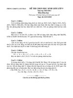 Đề + đáp án môn hóa năm 2010