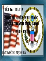Bai 13: Nuoc Mi giua hai cuoc chien tranh 1918 - 1939