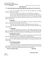 KẾ HOẠCH GÂY QUỸ KẾ HOẠCH NHỎ