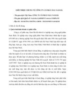 GIỚI THIỆU CHUNG VỀ CÔNG TY CỔ PHẦN MAY NAM HÀ