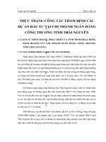 THỰC TRẠNG CÔNG TÁC THẨM ĐỊNH CÁC DỰ ÁN ĐẦU TƯ TẠI CHI NHÁNH NGÂN HÀNG CÔNG THƯƠNG TỈNH THÁI NGUYÊN