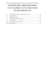 GIẢI PHÁP PHÁT TRIỂN HOẠT ĐỘNG CTTC TẠI CÔNG TY CTTC NGÂN HÀNG SÀI GÒN THƯƠNG TÍN