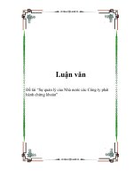 Đề tài “Sự quản lý của Nhà nước các Công ty phát hành chứng khoán”