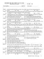 Bộ 4 Mã đề +ĐA thi kì I-12CB