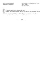 De thi hoc ki I mon Lich su theo chuan kien thuc