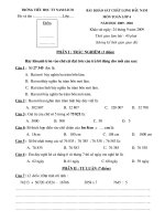 De khao sat chat luong dau nam Toan lop 4(09-10)