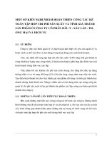 MỘT SỐ KIẾN NGHỊ NHẰM HOÀN THIỆN CÔNG TÁC KẾ TOÁN TẬP HỢP CHI PHÍ SẢN XUẤT VÀ TÍNH GIÁ THÀNH SẢN PHẨM Ở CÔNG TY CỔ PHẦN ĐẦU TƯ - XÂY LẮP - THƯƠNG MẠI VÀ DỊCH VỤ