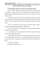 KẾ TOÁN THU MUA NHẬP XUẤT VÀ DỰ TRỮ VẬT LIỆU CHI PHÍ VẬT LIỆU TRONG SỬ DỤNG