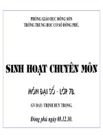 Đồ thị hàm số y = ax (a khác 0)