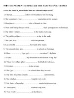 Bài tập ngữ pháp Tiếng anh 10 - Học kì 1