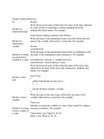 Chapter 9 Quick Reference