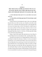 THỰC TRẠNG Nâng cao hiệu quả sử dụng vốn của các ngân hàng thương mại trên địa bàn Hà Nội trong tiến trình hội nhập quốc tế