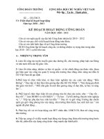 kế hoạch hoạt động công đoàn năm học 2010 - 2011