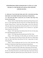 TÌNH HÌNH HOẠT ĐỘNG KINH DOANH VÀ NĂNG LỰ CẠNH TRANH CỦA CHI NHÁNH NGÂN HÀNG CÔNG THƯƠNG CHƯƠNG DƯƠNG