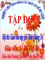 CAO DAO VỀ LAO ĐỘNG SẢN XUẤT - GIÁO ÁN THI TỈNH LỚP 5