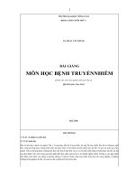 BÀI GIẢNG: BỆNH TRUYỀN NHIỄM