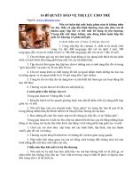 16 BÍ QUYẾT BẢO VỆ THN LỰC CHO TRẺ