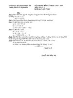 ĐỀ THI + ĐÁP ÁN HKI