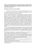 NHỮNG GIẢI PHÁP NHẰM GIẢI QUYẾT NHỮNG THÁCH THỨC VÀ THÚC ĐẨY NHANH QUÁ TRèNH HỘI NHẬP KINH TẾ CỦA VIỆT NAM VÀO AFTA