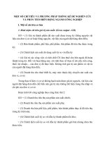 MỘT SỐ CHỈ TIÊU VÀ PHƯƠNG PHÁP THỐNG KÊ ĐỂ NGHIÊN CỨU VÀ PHÂN TÍCH BIẾN ĐỘNG NGÀNH CÔNG NGHIỆP