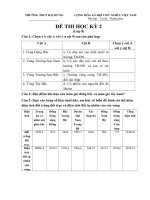 Đề kiểm tra địa lý 8-họcki 2