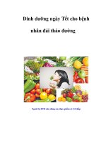 Dinh dưỡng ngày Tết cho bệnh nhân đái tháo đường