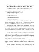 THỰC TRẠNG  HOẠT ĐỘNG ĐẦU TƯ NÂNG CAO HIỆU QUẢ HOẠT ĐỘNG CHO VAY ĐỐI VỚI HỘ SẢN XUẤT CỦA NHNoPTNT HUYỆN VỤ BẢN TRONG THỜI GIAN QUA