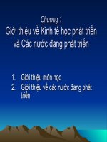 Slide bài giảng kinh tế phát triển cô Yến - Ngoại Thương - phần 1