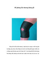 Đề phòng tổn thương khớp gối