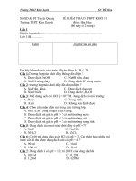 đề kiểm tra 15 phút khối 11