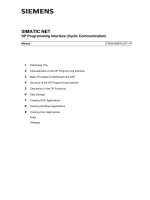 SIMATIC NET DP Programming Interface (Cyclic Communication)