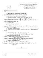 Đề ôn HK I Toán 12 số 4