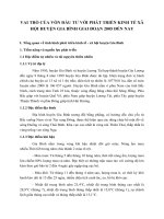 VAI TRÒ CỦA VỐN ĐẦU TƯ VỚI PHÁT TRIỂN KINH TẾ XÃ HỘI HUYỆN GIA BÌNH GIAI ĐOẠN 2005 ĐẾN NAY