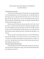 KẾ TOÁN BÀN GIAO CÔNG TRÌNH VÀ XÁC ĐỊNH KẾT QUẢ HOẠT ĐỘNG KINH DOANH