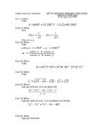 Đề thi - đáp án casio huyện Tam Dương